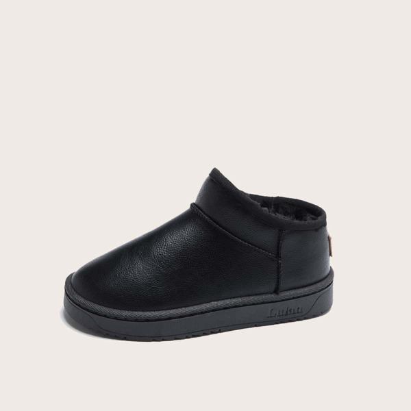 

Minimalist Waterproof Plush Inside Snow Boots, Black