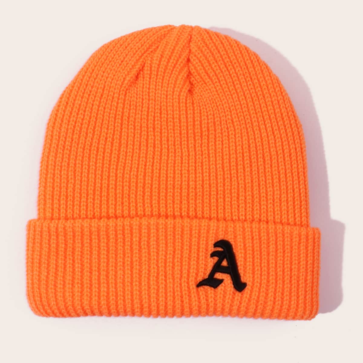 

Guys Letter Knit Beanie, Orange