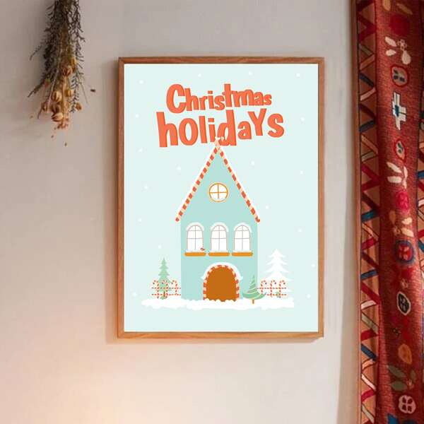 

Cartoon Graphic Wall Painting Without Frame, Multicolor