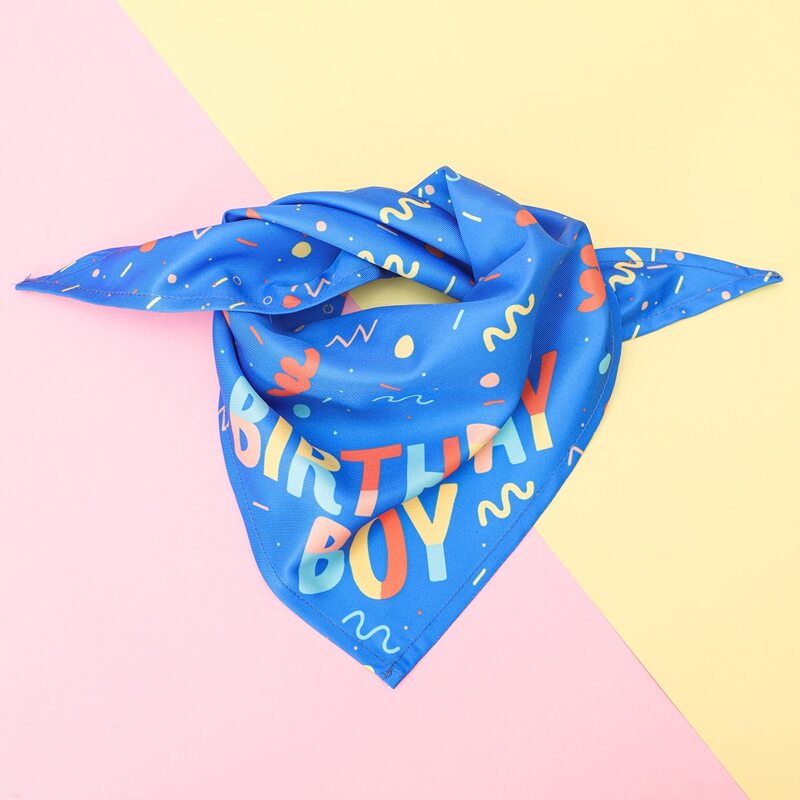 

Happy Birthday Dog Bandana, Blue
