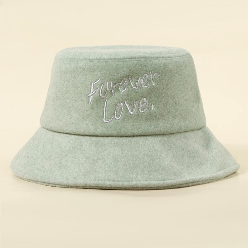 

Guys Letter Embroidered Bucket Hat, Green