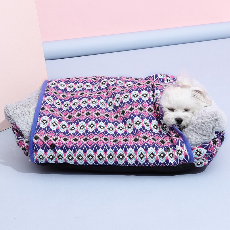 

Geometric Dog Sofa Bed, Multicolor