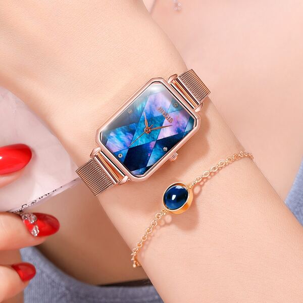 

1pc Rectangle Watch & 1pc Bracelet