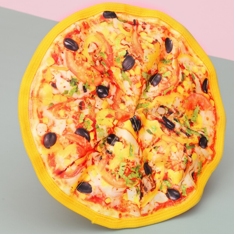 

Pizza Shaped Dog Chew Toy, Yellow
