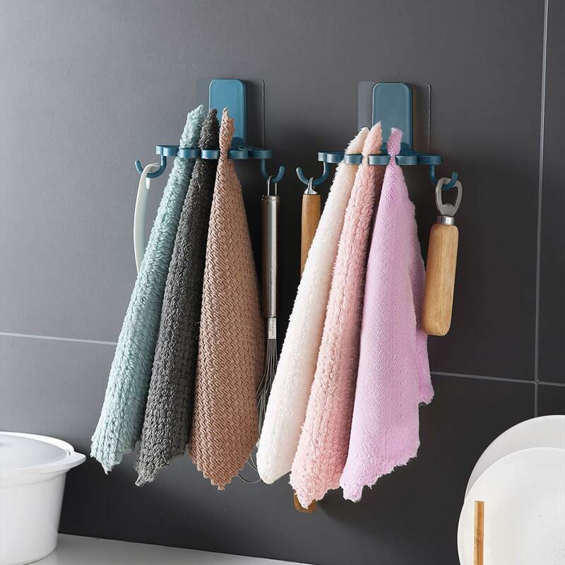 

1pc Multifunction Wall Mounted Hook, Blue
