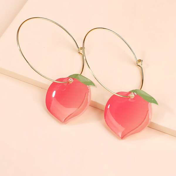 

Peach Decor Earrings, Multicolor