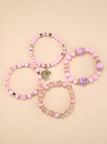 4入組串珠手鐲 - 彩色 - 查看 3