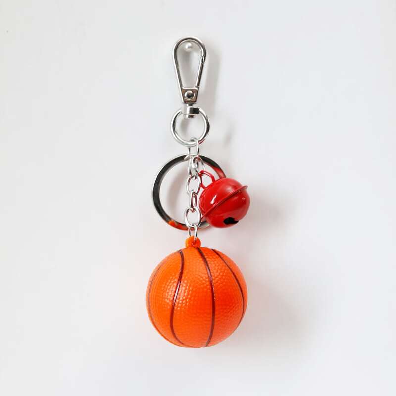 

Basketball Charm Keychain, Red
