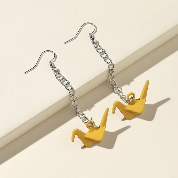 

Bird Drop Earrings, Yellow