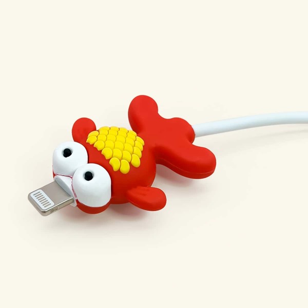 

1pc Fish Shaped Cables Protector, Red