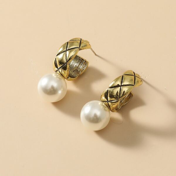 

Faux Pearl Decor Earrings, Multicolor