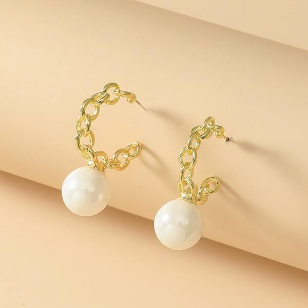 

Faux Pearl Decor Earrings, Multicolor