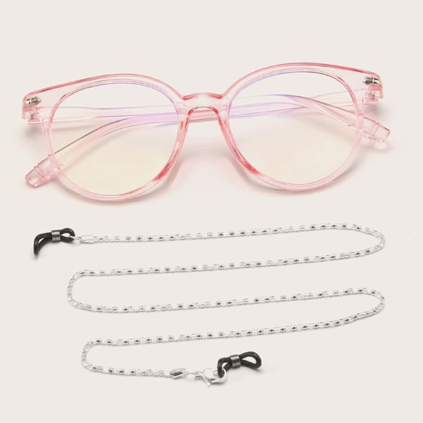 

Acrylic Frame Glasses With Glasses Chain