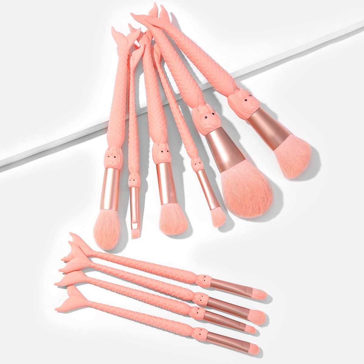 

10pcs Makeup Brush Set, Pink