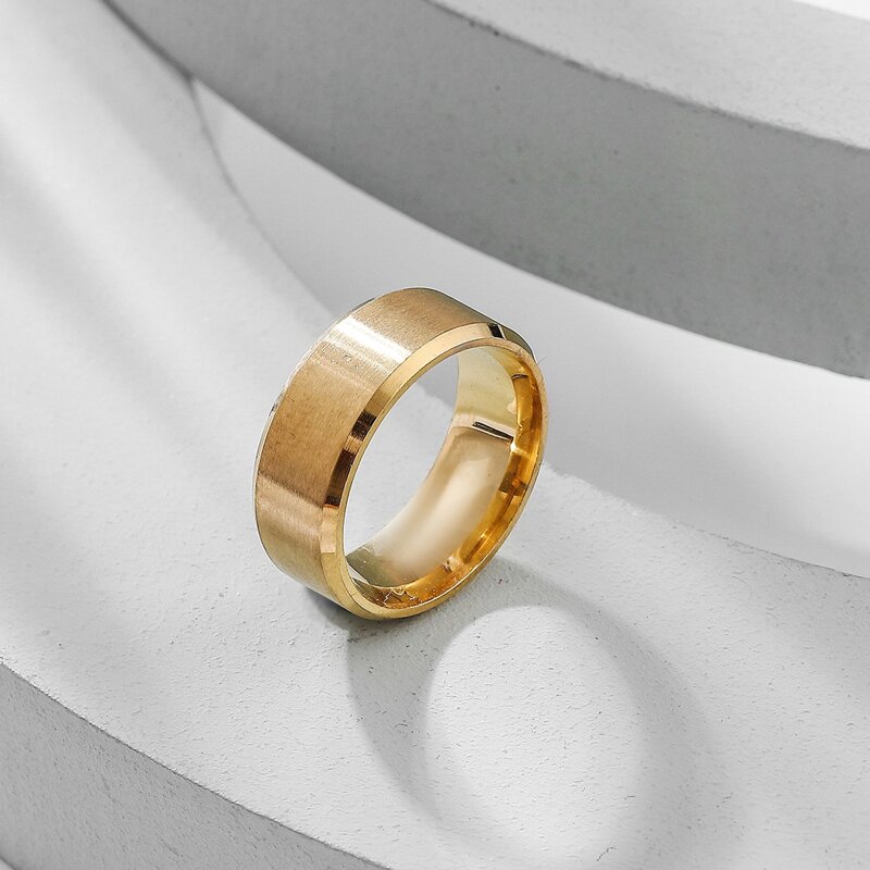 

Guys Stainless Steel Ring, Gold
