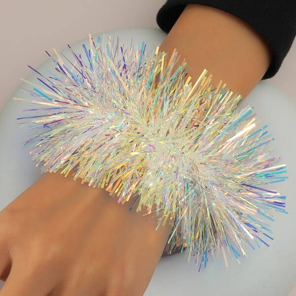 

Iridescent Fringe Bracelet, Multicolor