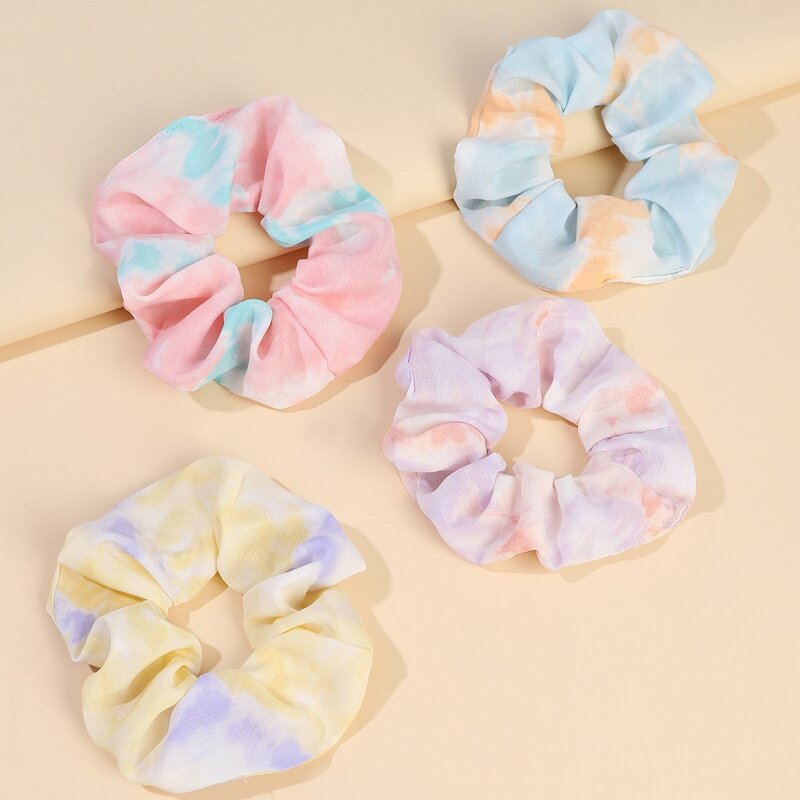 

4pcs Tie Dye Scrunchie, Multicolor