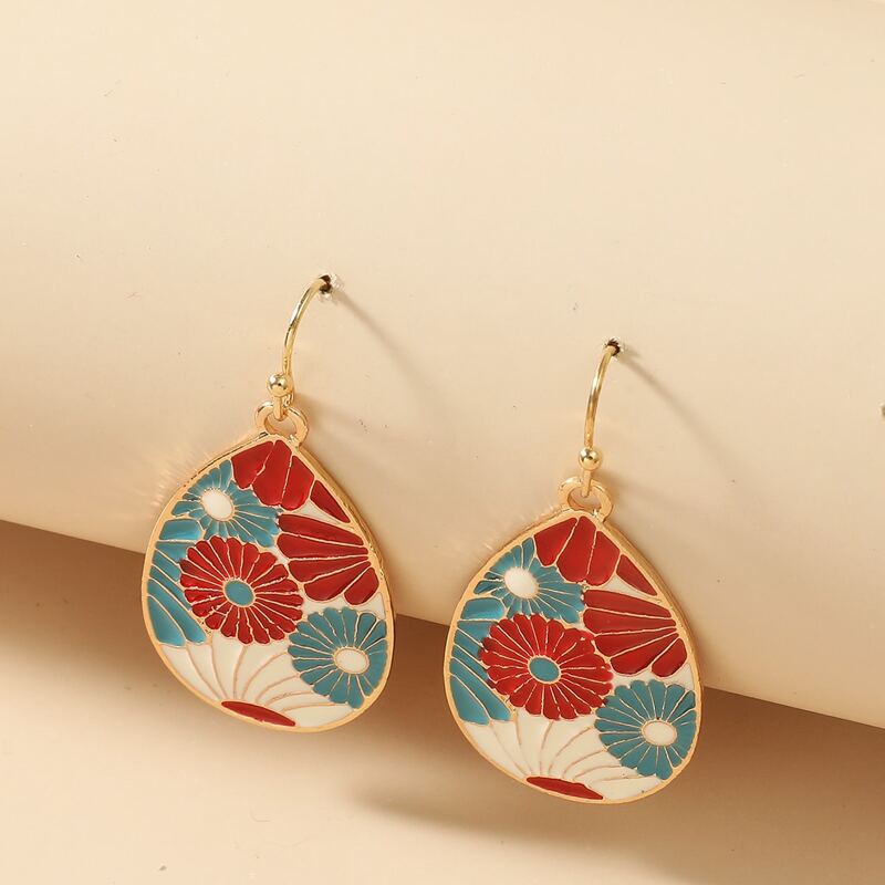 

Floral Waterdrop Earrings, Multicolor