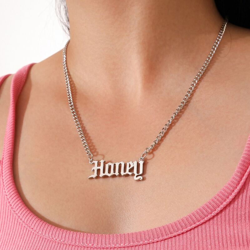 

Letter Pendant Necklace, Silver