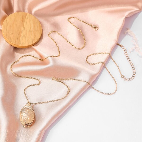 

Geometric Charm Necklace, Gold