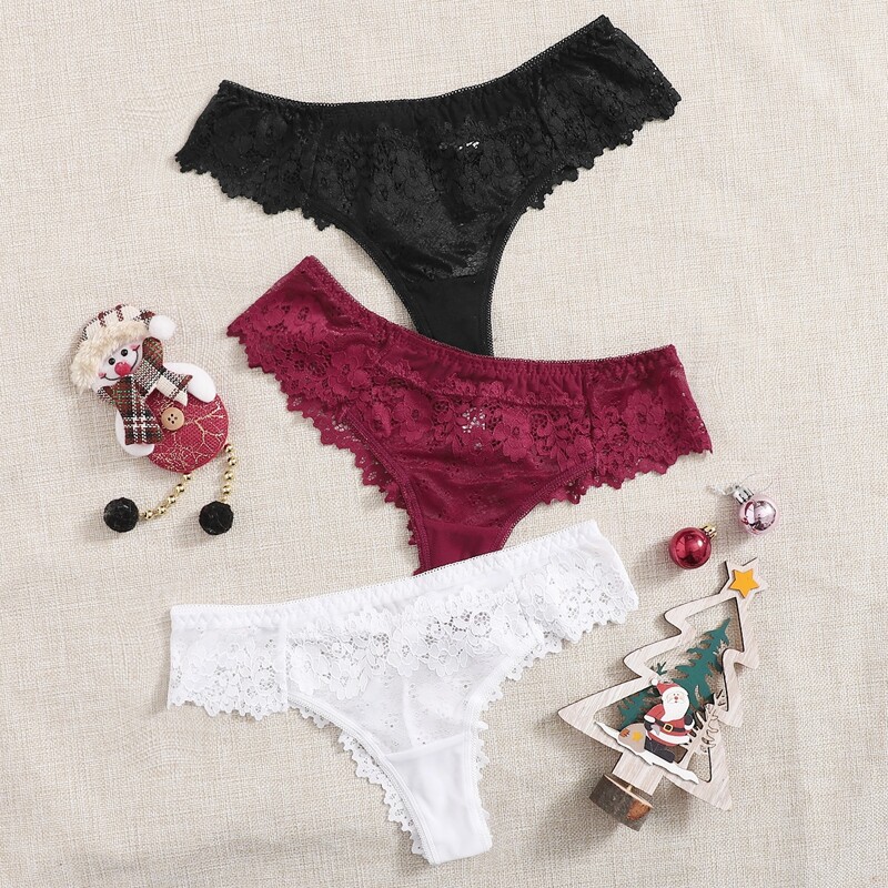 

3pack Floral Lace Panty Set, Multicolor