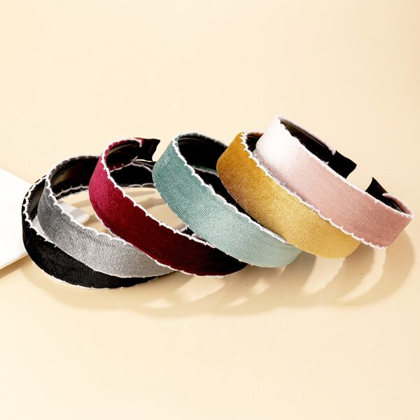 

6pcs Simple Hair Hoop, Multicolor