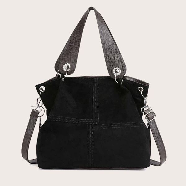 

Stitch Detail Tote Bag, Black