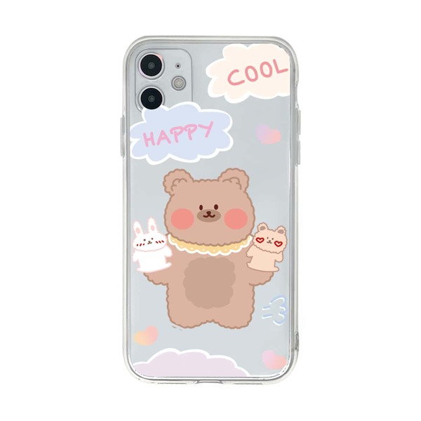 

Bear & Letter Graphic iPhone Case, Multicolor