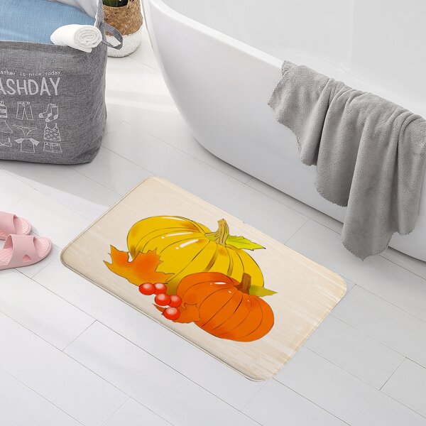 

Pumpkin Print Floor Mat, Multicolor
