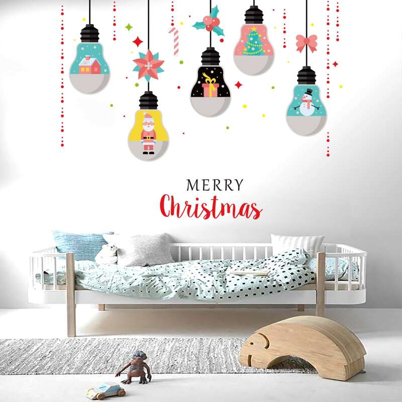 

Christmas Cartoon Graphic Wall Sticker, Multicolor