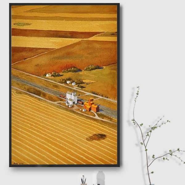 

Wheat Field Print DIY Diamond Painting Without Frame, Multicolor