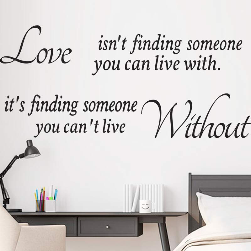 

Slogan Graphic Wall Sticker, Black