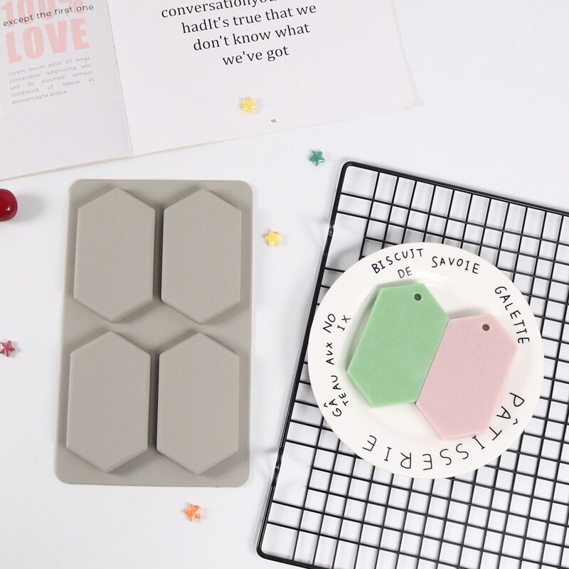 

1pc Hexagonal Biscuit Mold, Grey