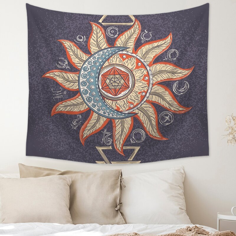

Sun & Moon Print Tapestry, Multicolor