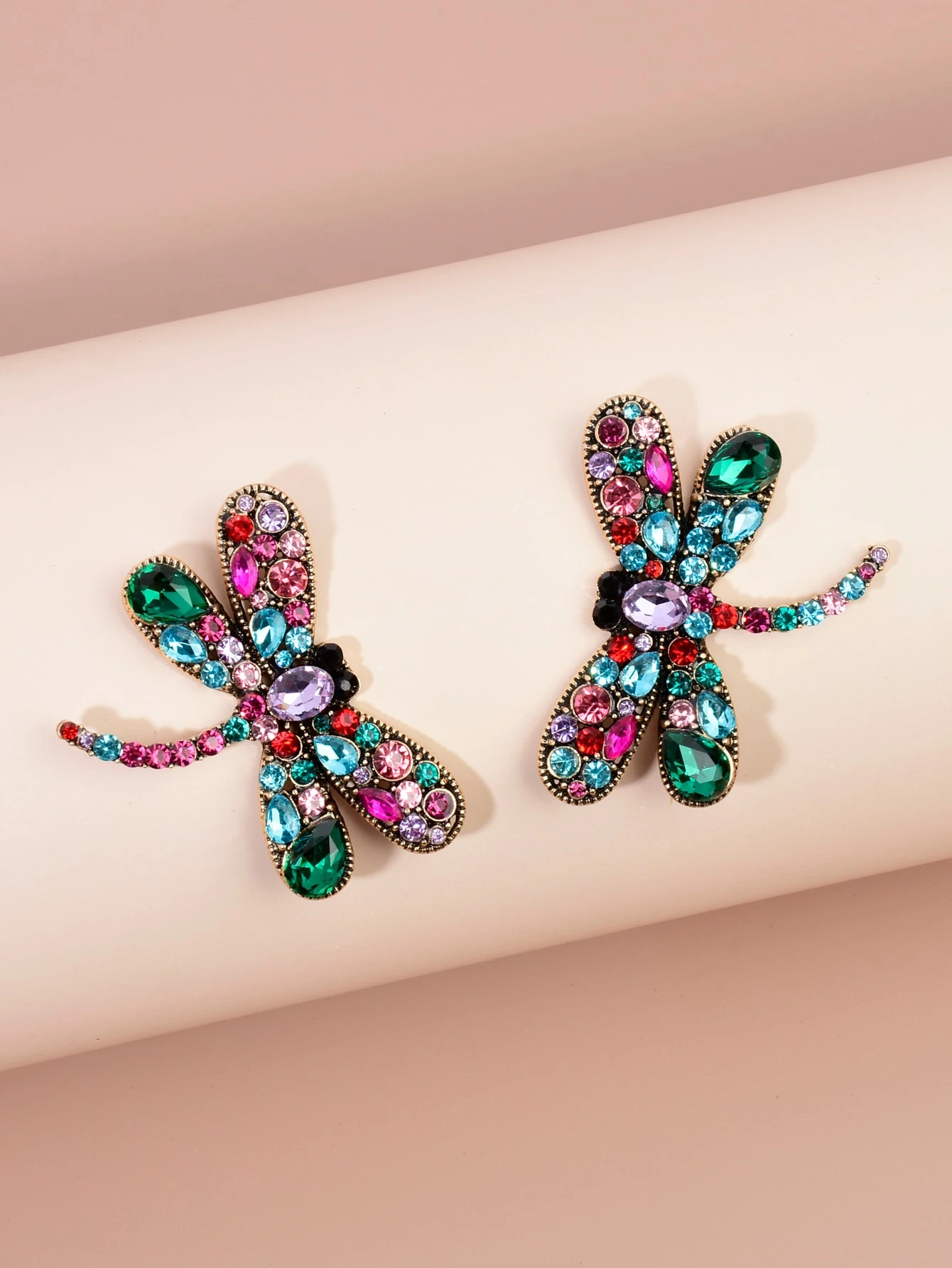 Boucles D Oreilles A Design Libellule Avec Strass Shein
