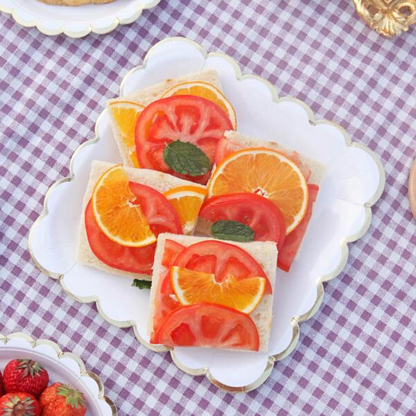 

8pcs Disposable Paper Plate, White