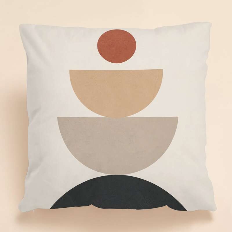 

Simple Geo Pattern Cushion Cover Without Filler, Multicolor