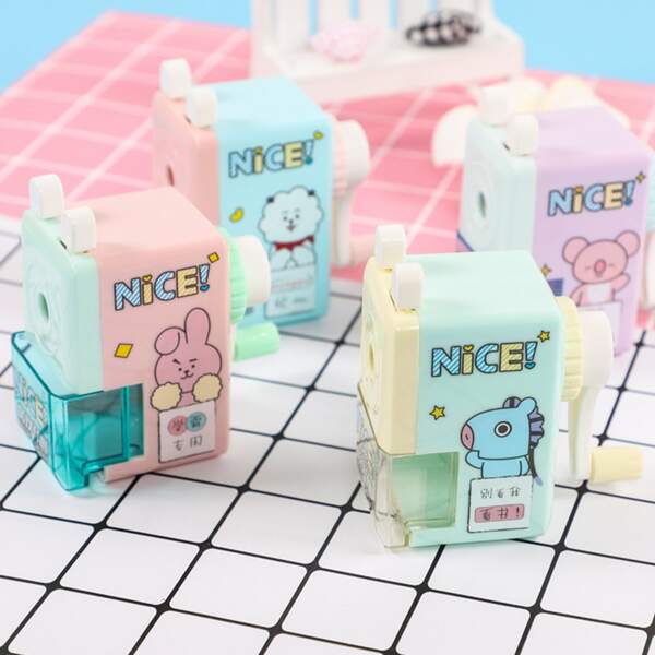 

1pc Cartoon Graphic Random Sharpener, Multicolor