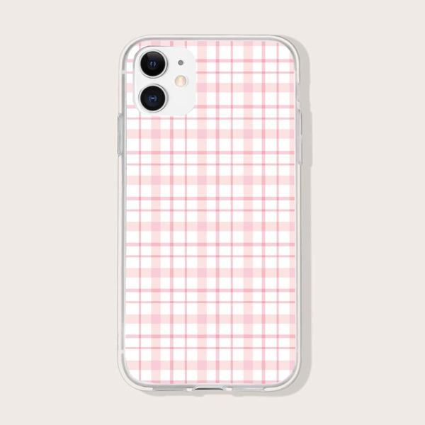 

Клетчатый чехол для iPhone, Розовые