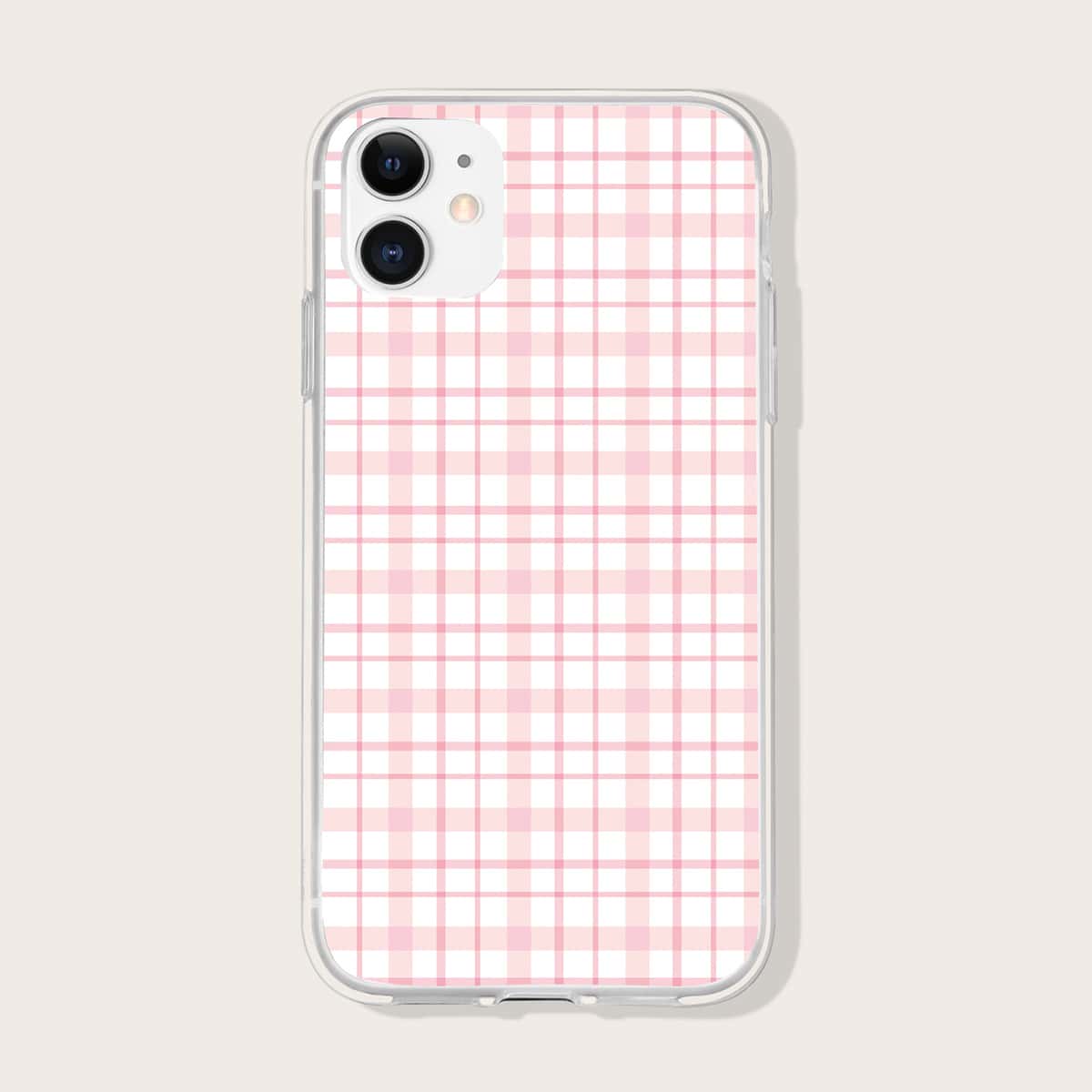 

Plaid iPhone Case, Pink