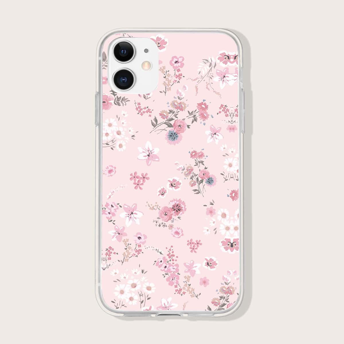 

Flower Print iPhone Case, Pink