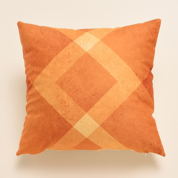 

Geometric Pattern Cushion Cover Without Filler, Orange
