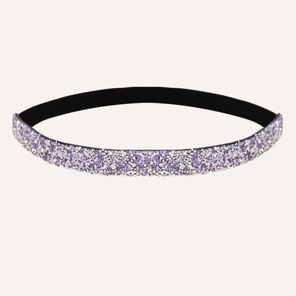 

Kids Rhinestone Decor Elastic Belt, Purple