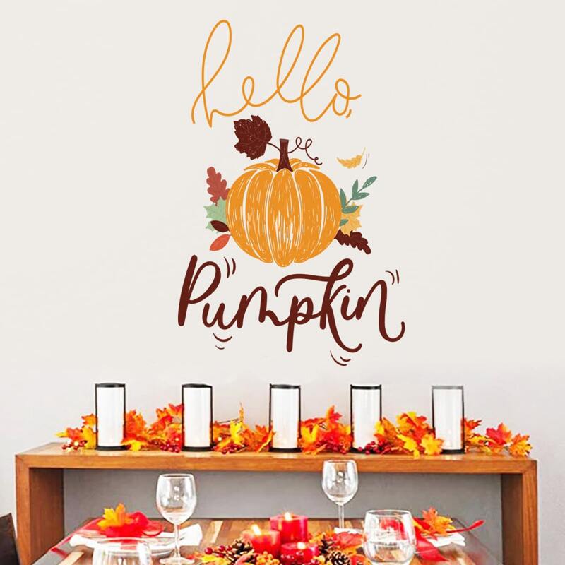 

Pumpkin Print Wall Sticker, Multicolor