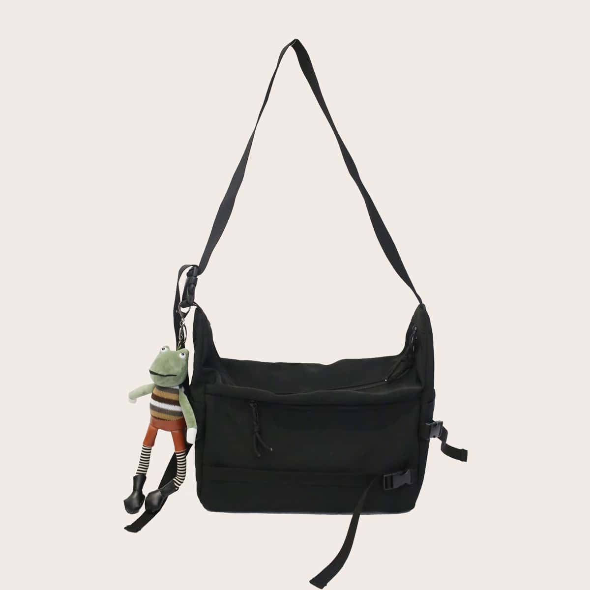 

Guys Cartoon Charm Crossbody Bag, Black