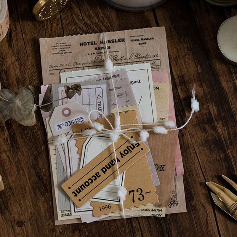 

40pcs Vintage Pattern Random Sticker, Multicolor