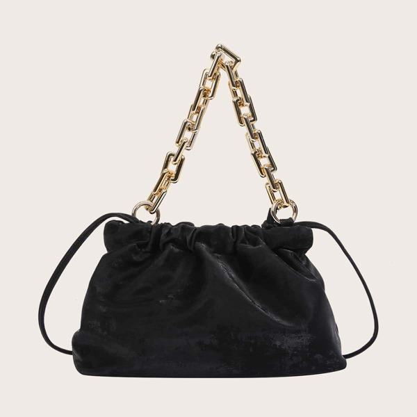 

Minimalist Ruched Bag, Black