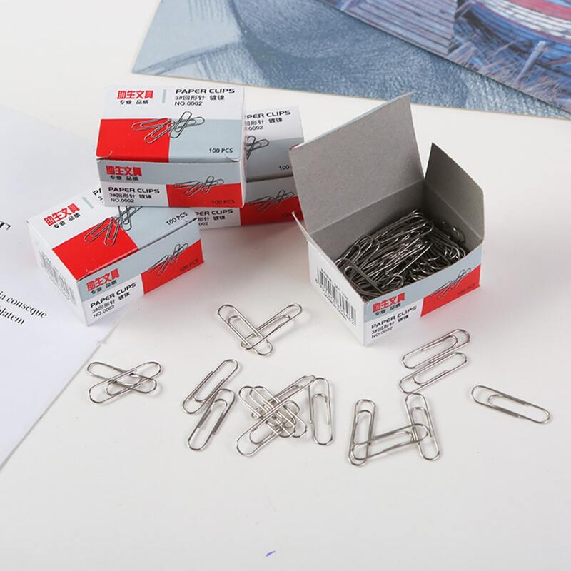 

80pcs 1 Box Paper Clip, Silver