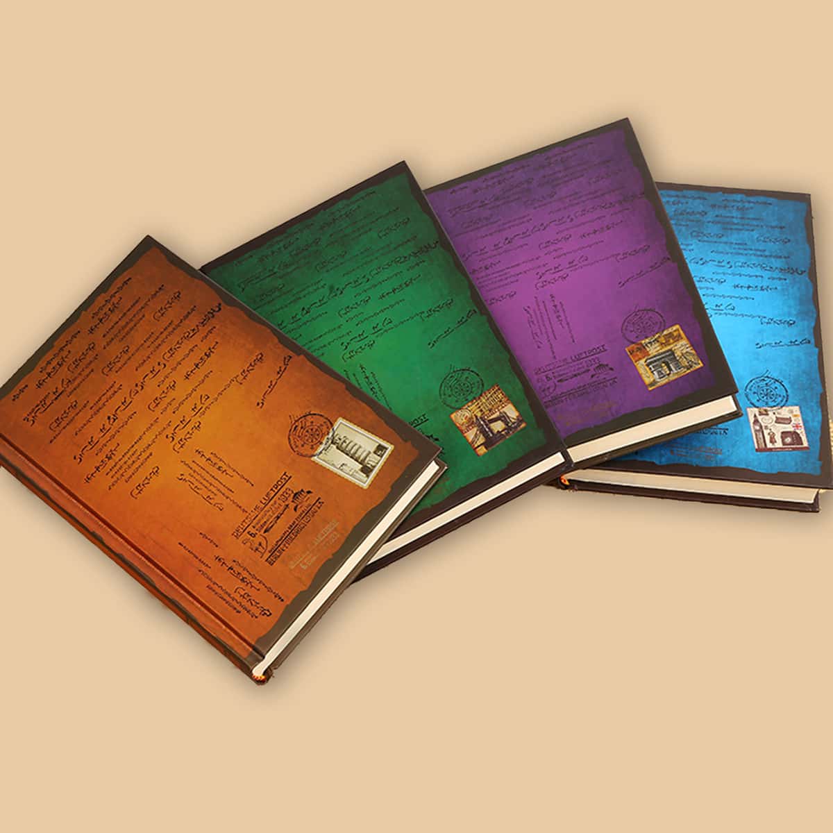 

1pc Random Vintage Pattern Notebook, Multicolor
