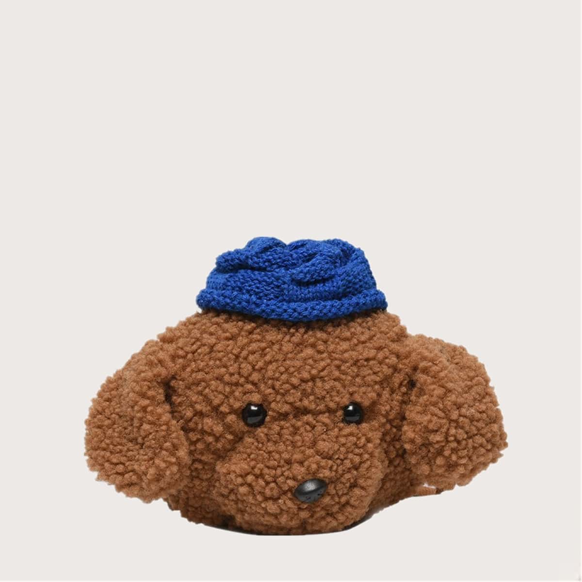 

Teddy Dog Fleece Crossbody Bag, Chocolate brown